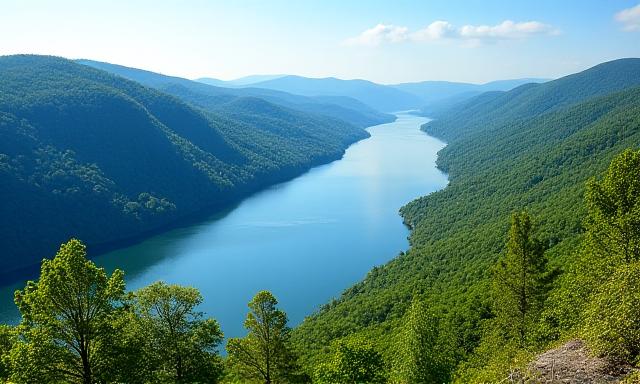 Scenic river view from a hike