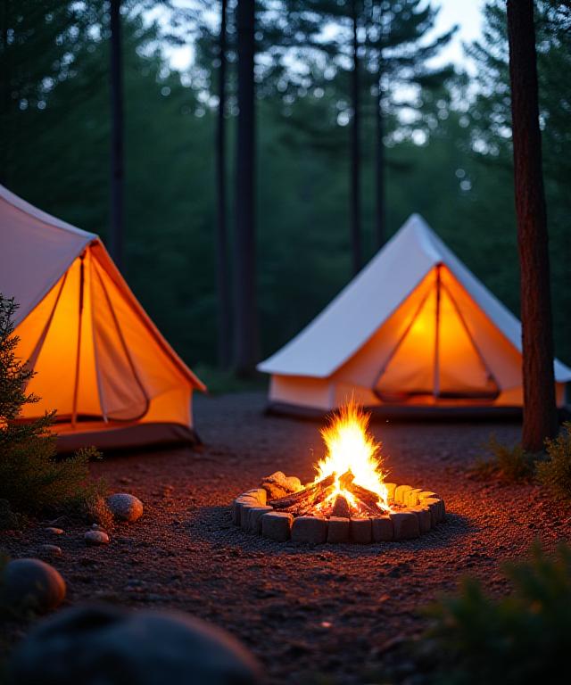 Campsite in the Catskill mountains